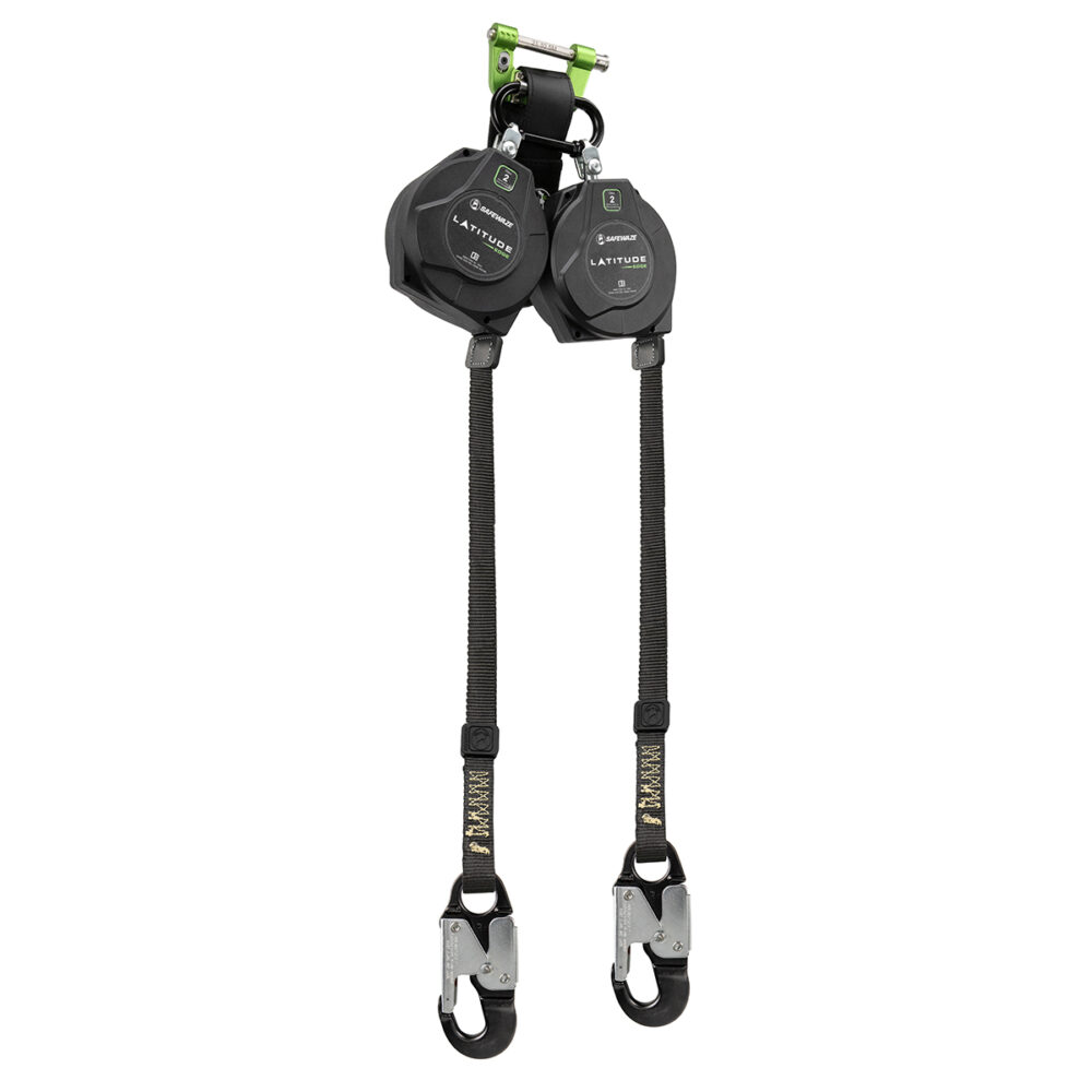 Safewaze Latitude Edge Leading Edge Dual Web Retractable w/ Aluminum Snap Hooks - 8 ft.