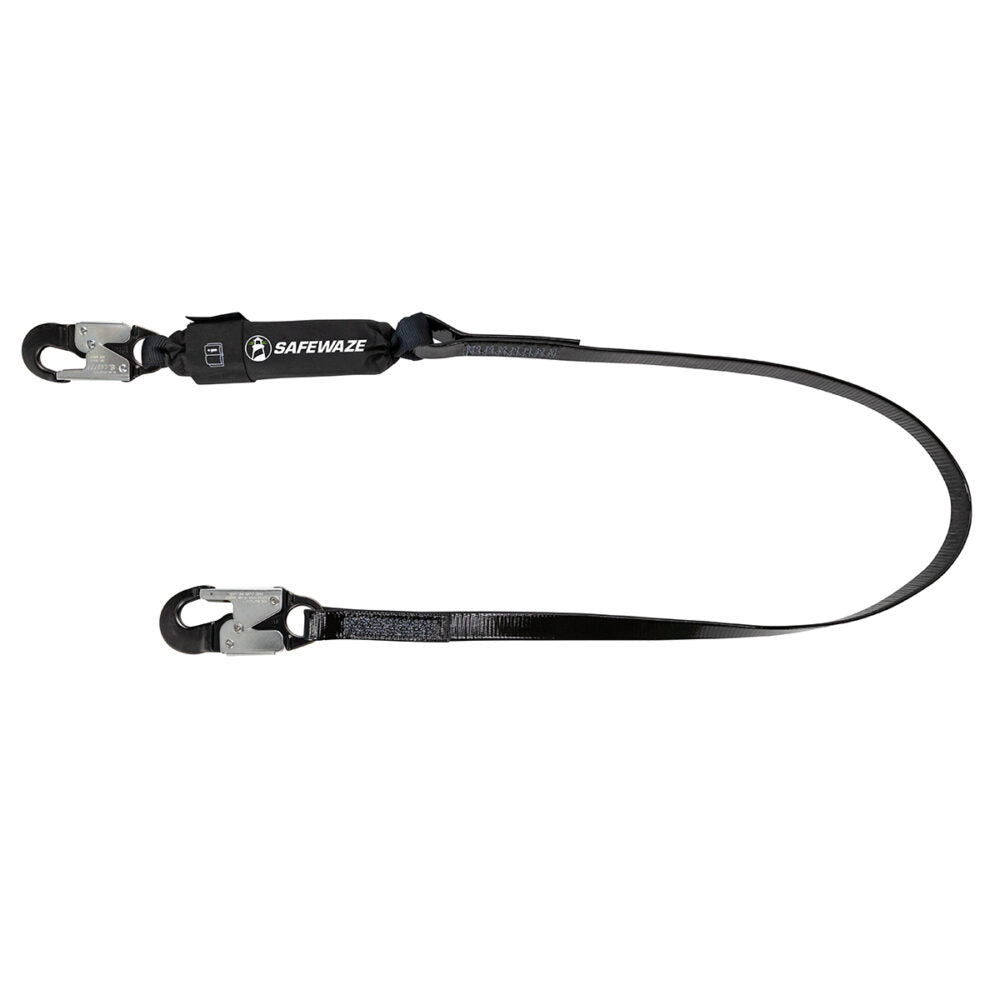 Safewaze PRO-Shield Shock Absorbing Lanyard w/ Aluminum Snap Hooks - 6 ft.