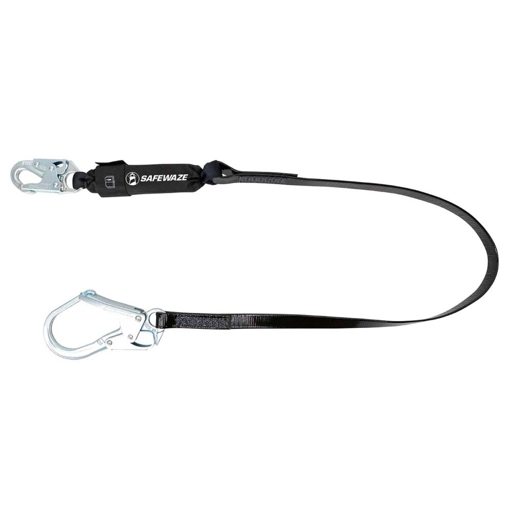Safewaze PRO-Shield Shock Absorbing Lanyard w/ Rebar Hook - 6 ft.