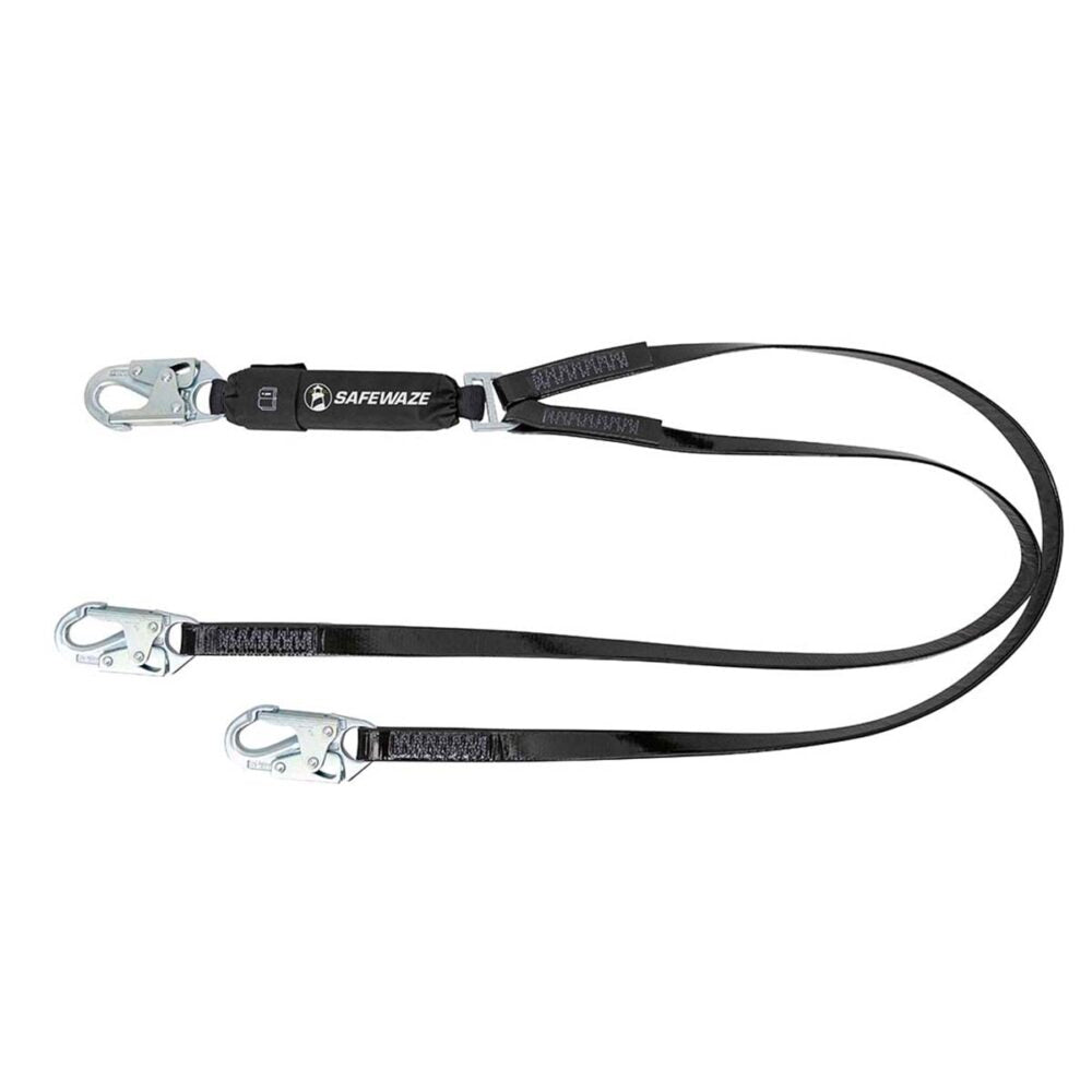 Safewaze PRO-Shield Dual Leg Shock Absorbing Lanyard - 6 ft.