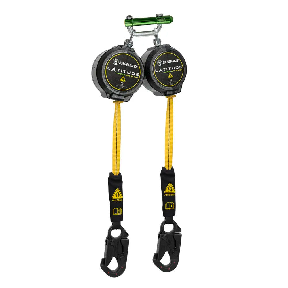 Safewaze Latitude Pro Arc Flash Dual Web Retractable w/ Dielectric Snap Hooks - 10 ft.