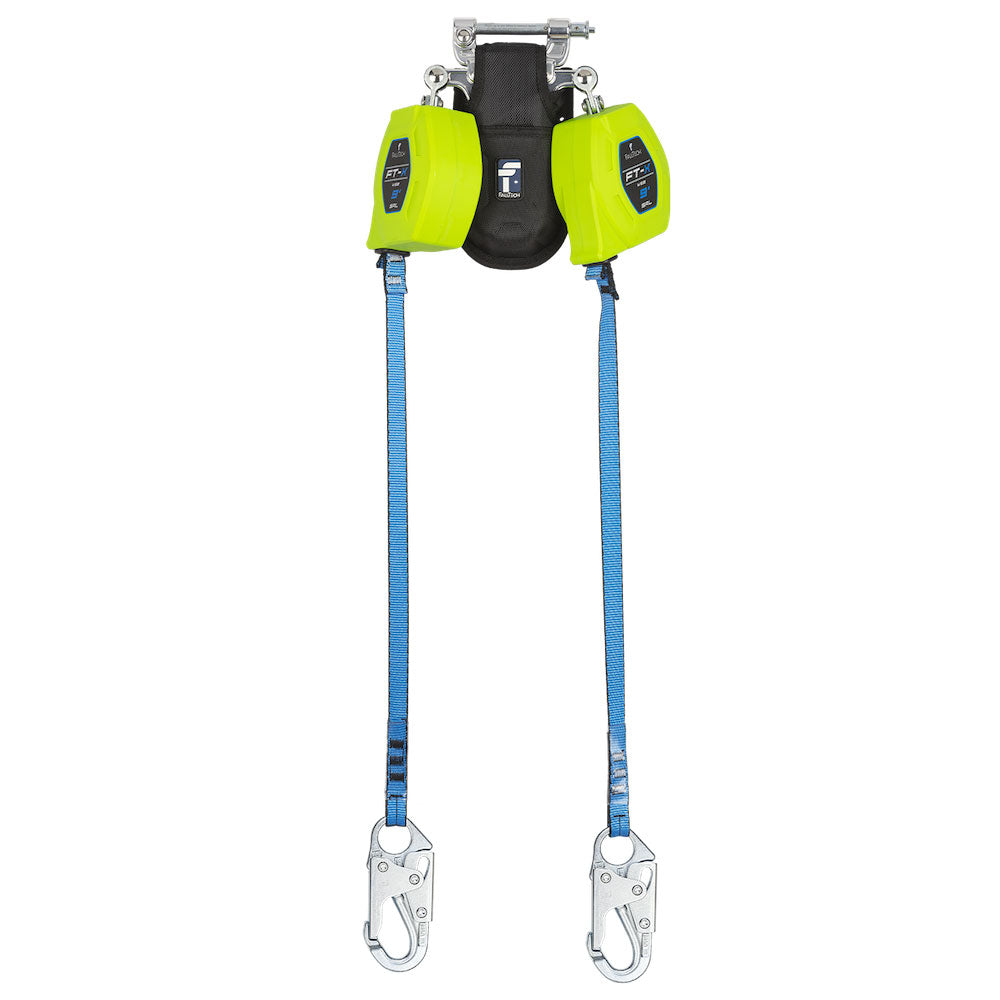 FallTech FT-X Web Class 1 Twin Leg SRL w/ Snap Hooks - 9 ft.