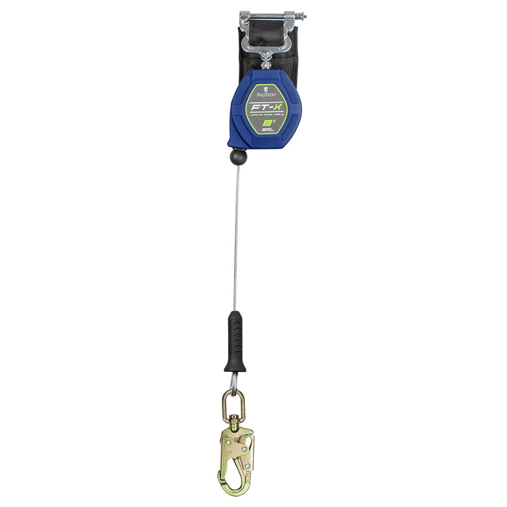FallTech FT-X Cable Leading Edge Personal SRL w/ Swivel Snap Hook - 8 ft.