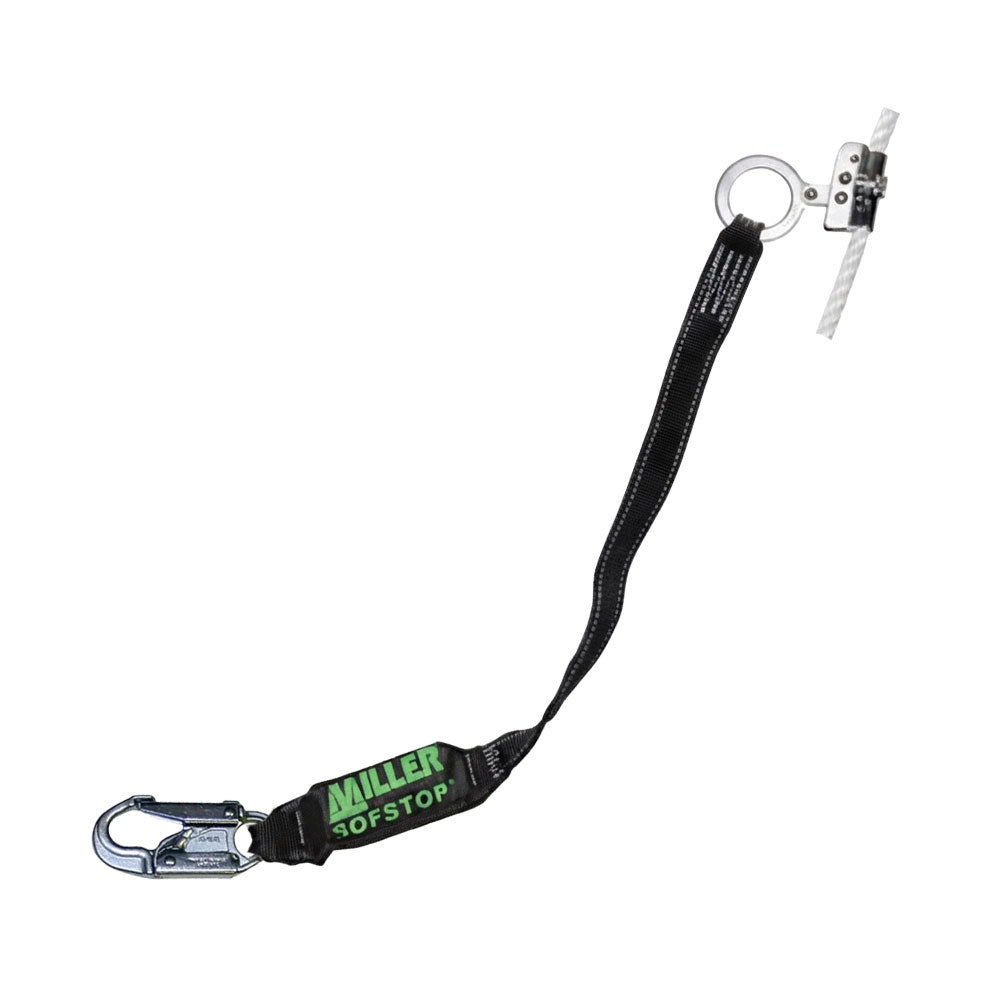 Miller Stainless Steel Trailing Rope Grab w/ Lanyard - 2 ft.