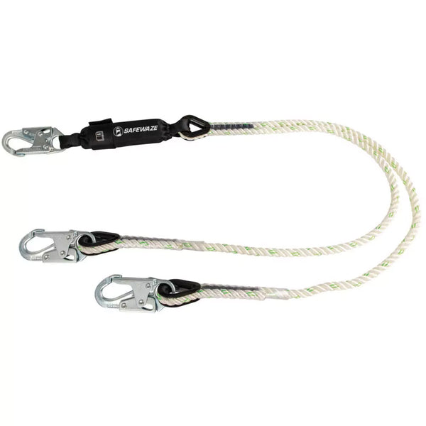 Safewaze PRO Dual Leg Rope Shock Lanyard - 6 ft.