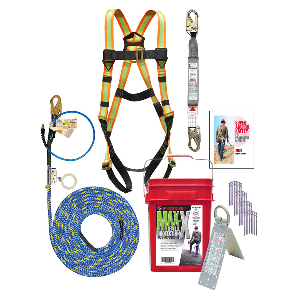 Super Anchor X-Line Fall Protection Kit - 50 ft.