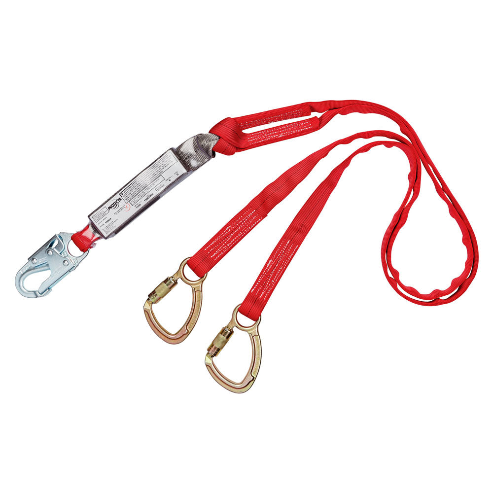 Protecta Pro Dual Leg Tie Back Lanyard w/ Carabiners - 6 ft.