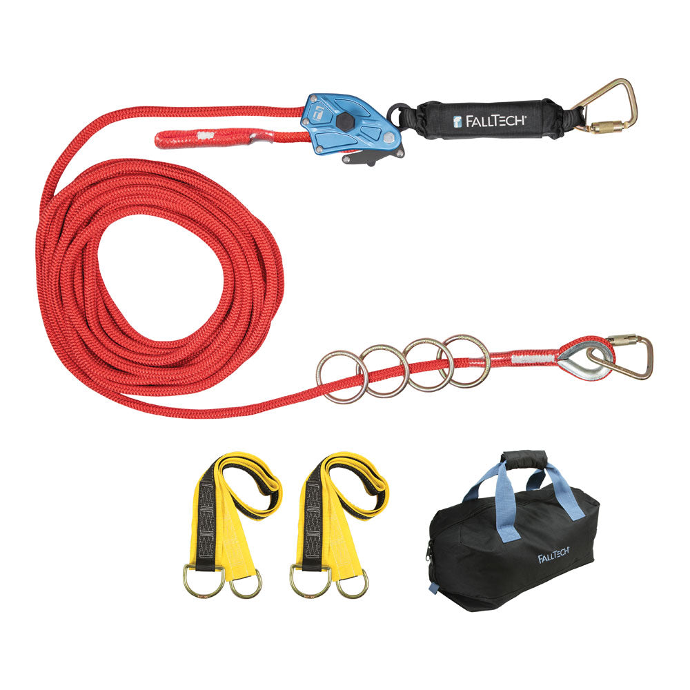 FallTech 4-Person Temporary Horizontal Lifeline System - 100 ft.