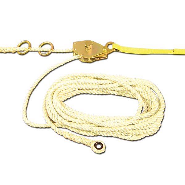 French Creek Temporary Rope Horizontal Lifeline System - 60 ft.