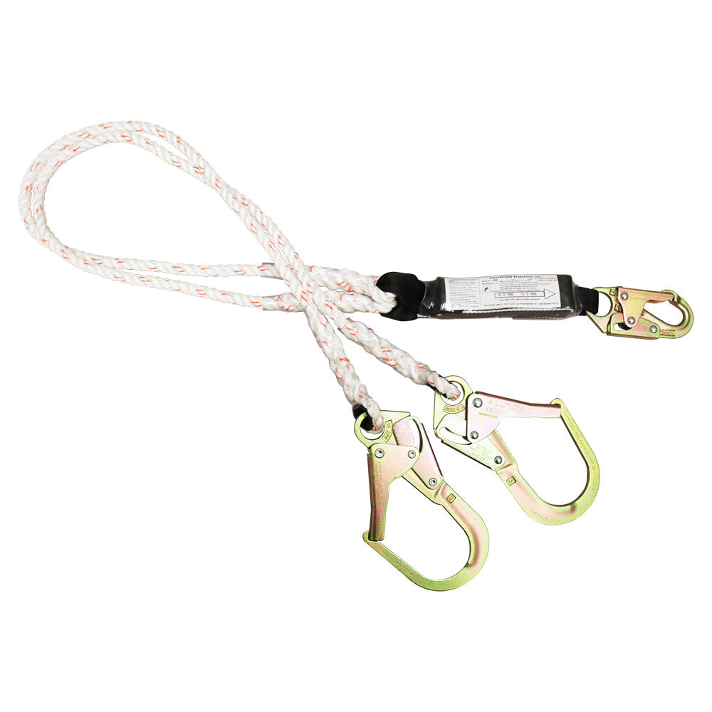 French Creek Rope Dual Leg Lanyard Rebar Hook - 6 ft.