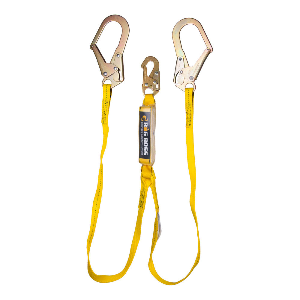 Guardian Big Boss Dual Leg Extended Free Fall Lanyard Rebar Hooks - 6 ft.