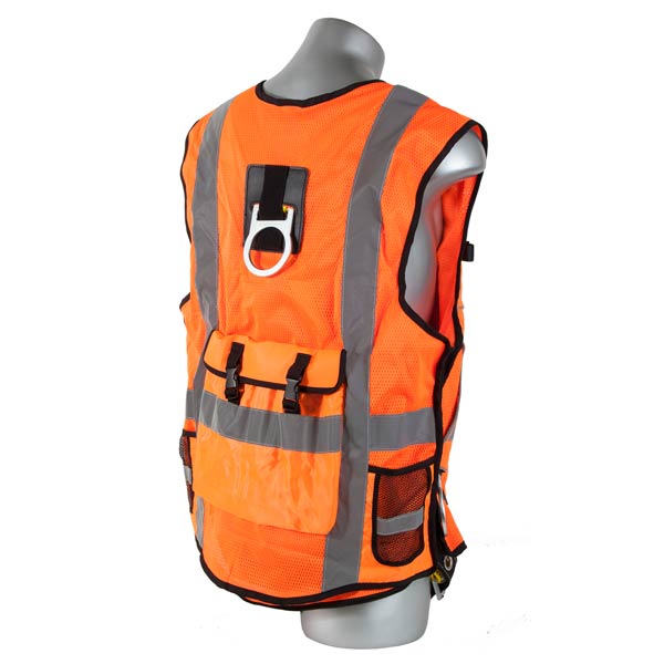 Guardian Orange Deluxe Construction Tux Vest Harness - Back
