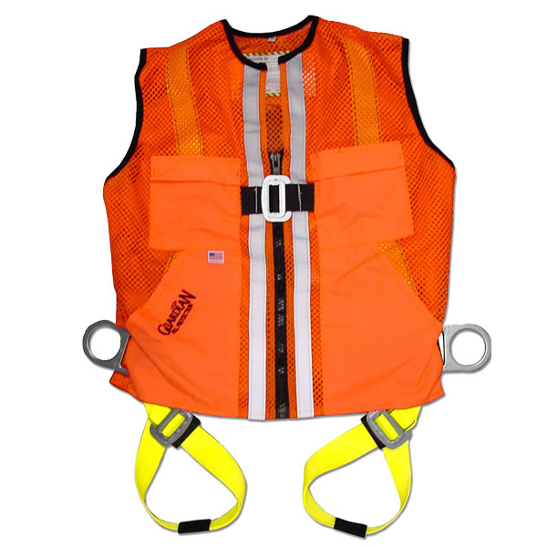 Guardian Orange Mesh Construction Vest Harness