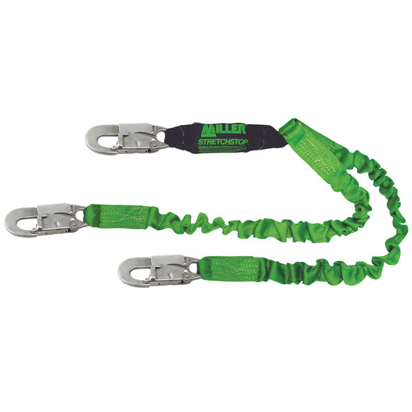 Miller Dual Leg StretchStop Lanyard With Snap Hooks - 6 ft.