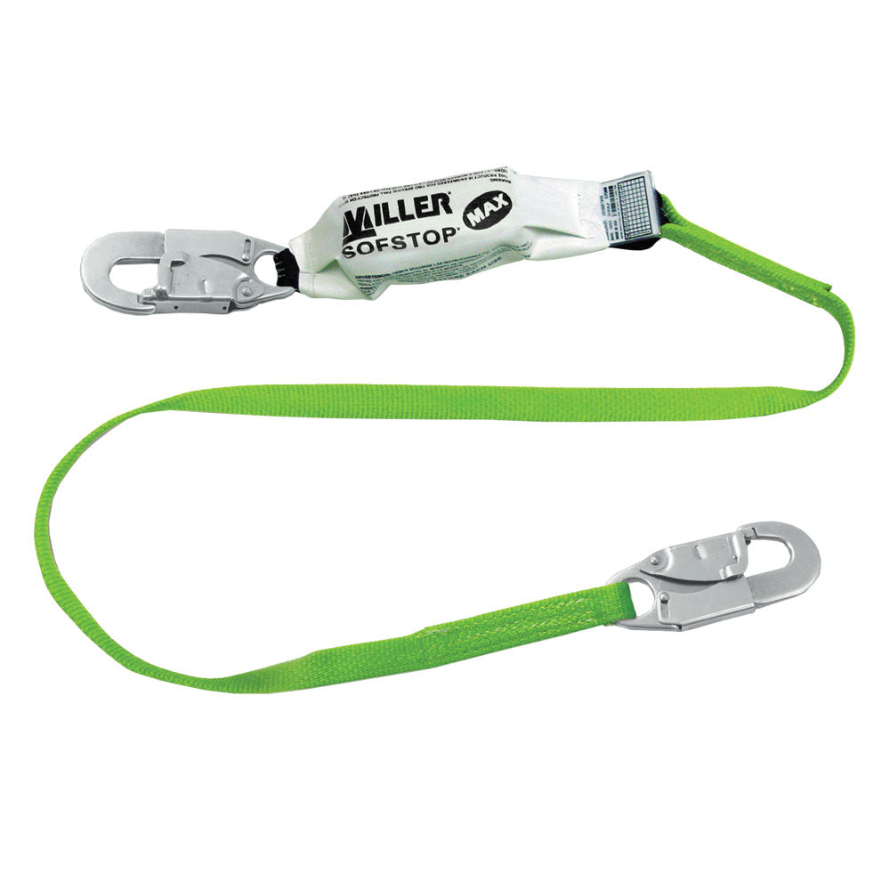 Miller Shock-Absorbing Lanyard w/ Double SofStop Pack