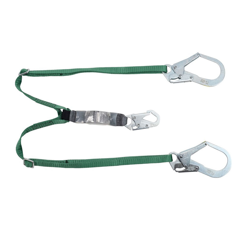 MSA V-SERIES Adjustable Dual Leg Shock Absorbing Lanyard - 6 ft.