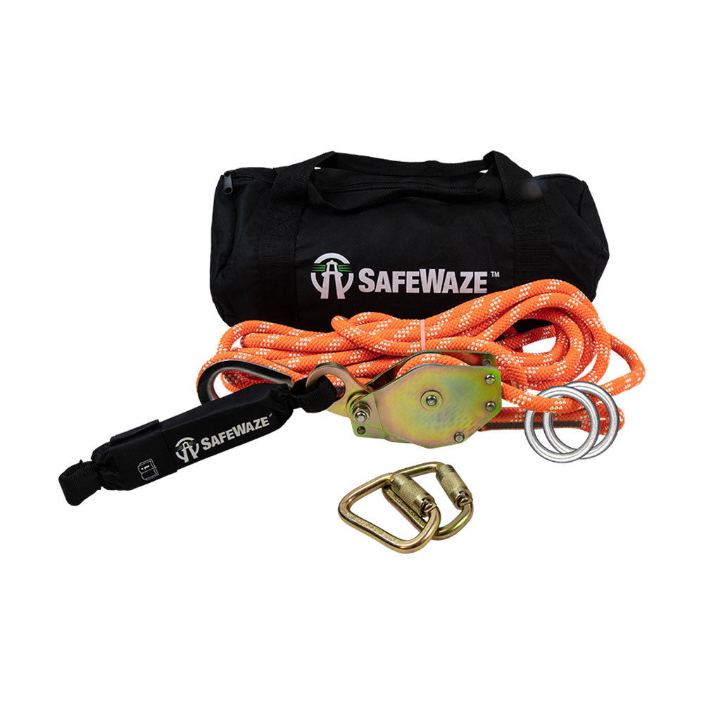 Safewaze 2-Person Rope Horizontal Lifeline Kit - 60 ft.