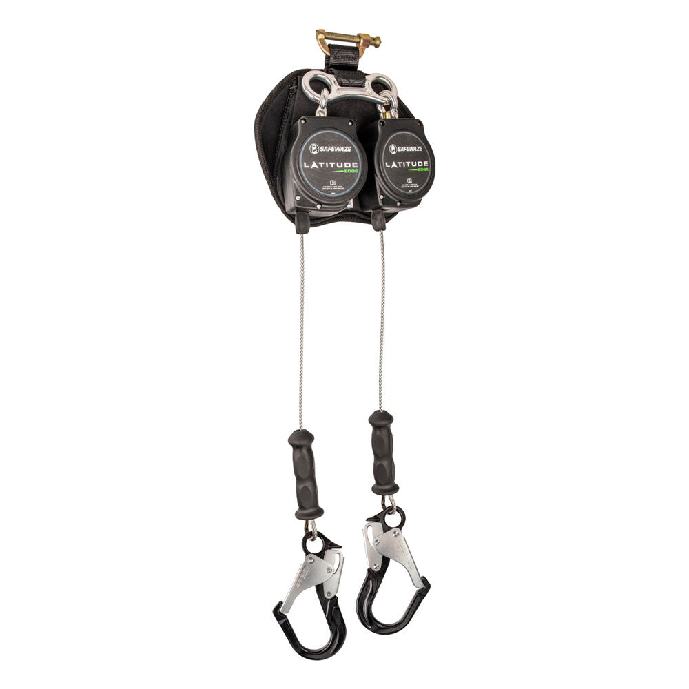 Safewaze Latitude Edge Dual Leg Leading Edge Retractable w/ Aluminum Rebar Hooks - 11 ft.