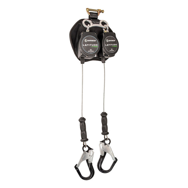 Safewaze Latitude Edge Dual Leg Leading Edge Retractable w/ Aluminum Rebar Hooks  - 11 ft.