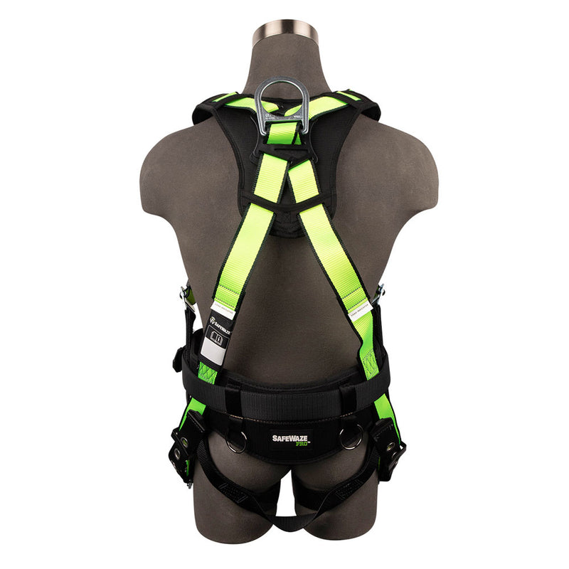 Safewaze PRO Construction Harness w/ Floating Back Pad - Back