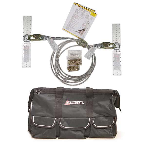 Super Anchor Residential Horizontal Lifeline Kit w/ Bag
