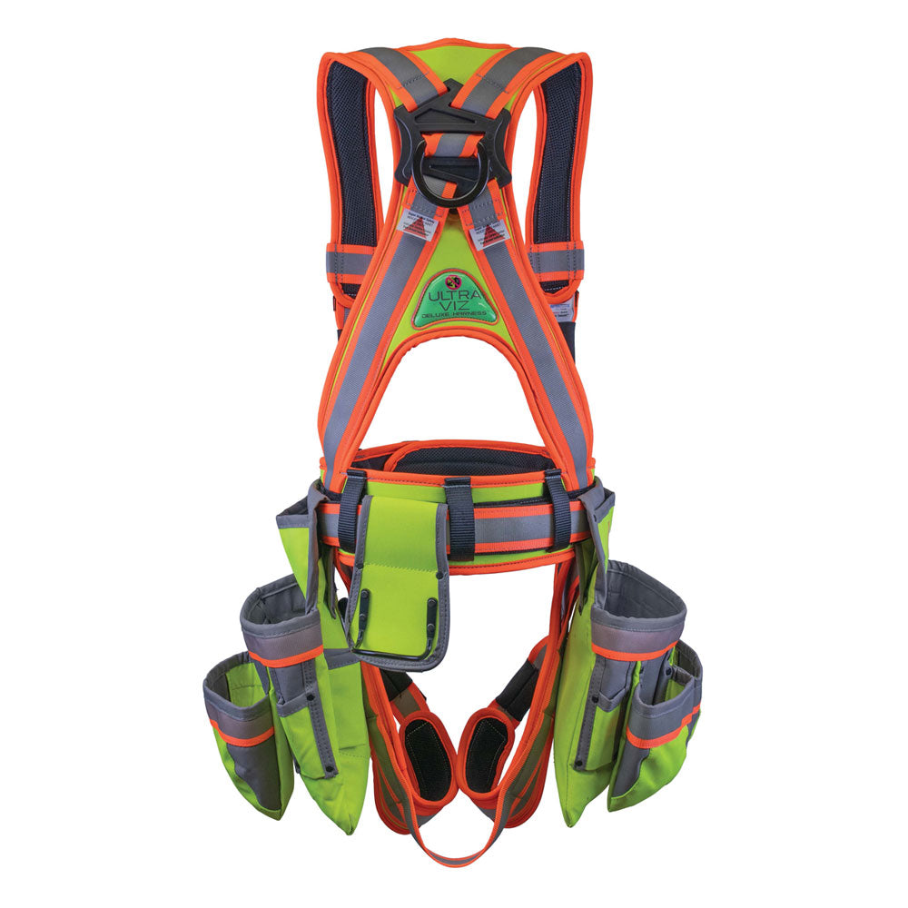 Super Anchor UltraViz Tool Bag Harness - Back