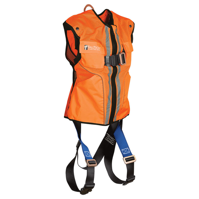 FallTech Hi-Vis Orange Mesh Vest Harness