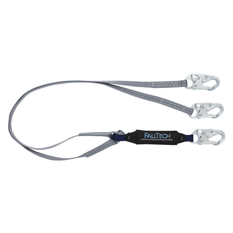 Dual Leg Shock Absorbing Safety Lanyard – Twin Leg, 100% Tie Off