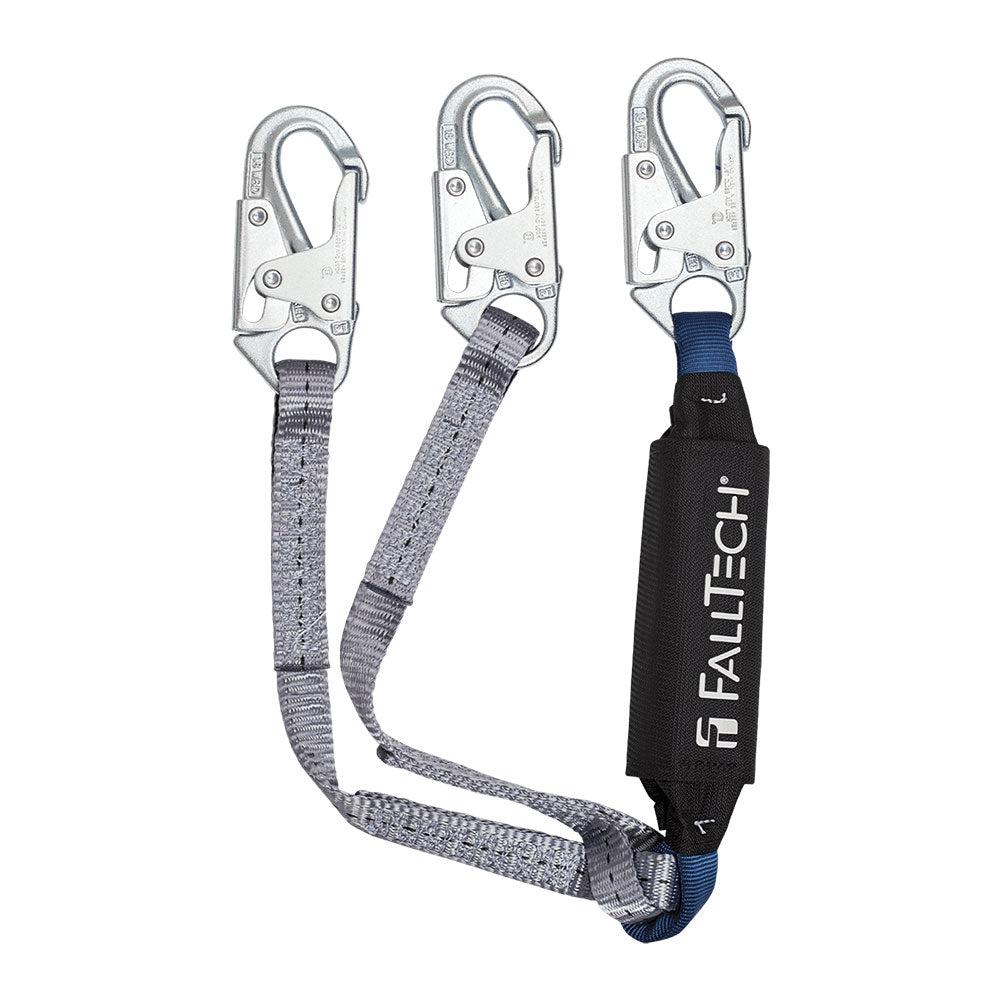 FallTech ViewPack Dual Leg Shock Absorbing Lanyard - 3 ft.