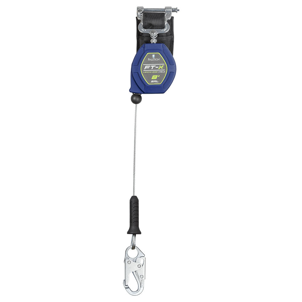 FallTech FT-X Cable Leading Edge Personal SRL w/ Snap Hook - 8 ft.