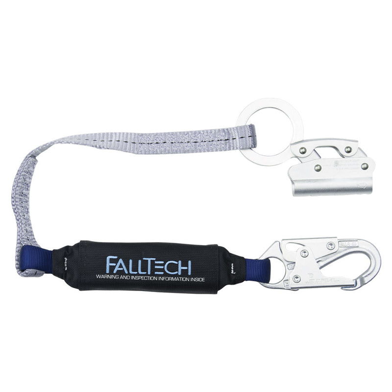 FallTech Manual Rope Grab w/ Attached Shock Lanyard - 3 ft.