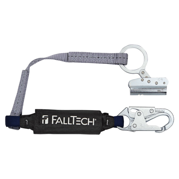 FallTech Trailing Rope Grab w/ Attached Shock Lanyard - 3 ft.