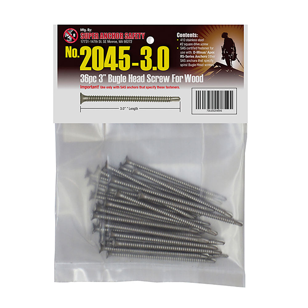 Super Anchor Bugle Head Stainless Steel Screws - 3"