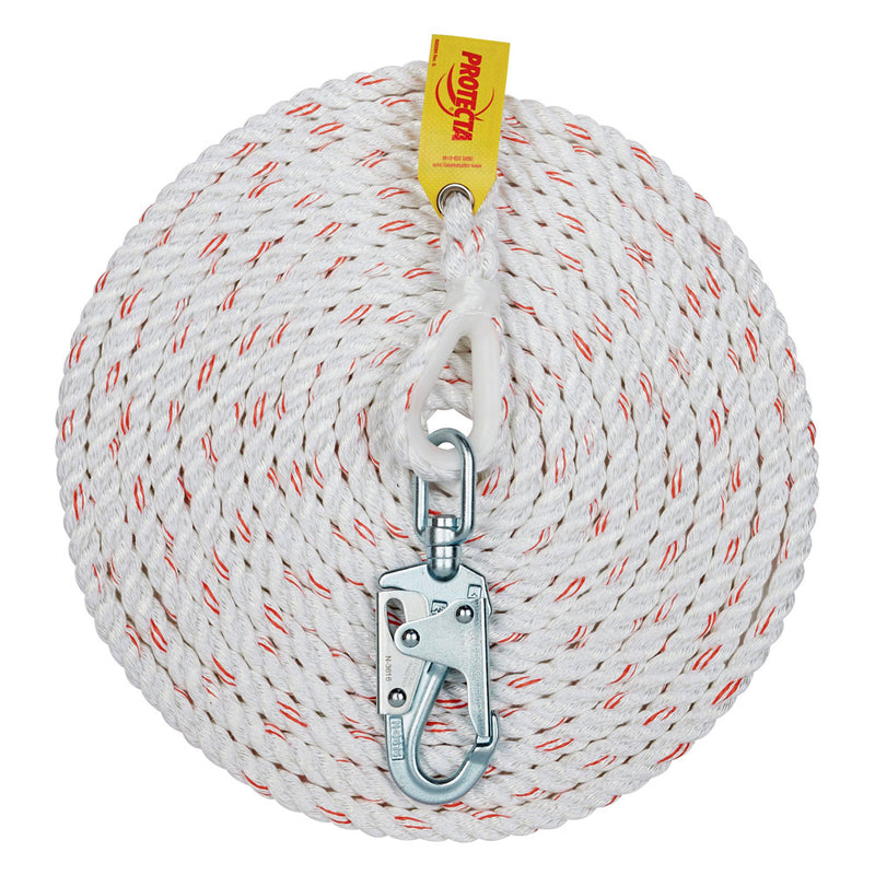 Protecta 1299997 Rope Lifeline with Snap Hook 50