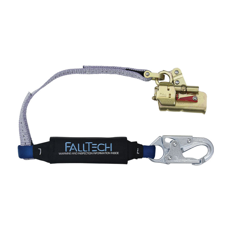 FallTech Trailing & Manual Rope Grab Combo w/  3 ft. Shock Absorbing Lanyard