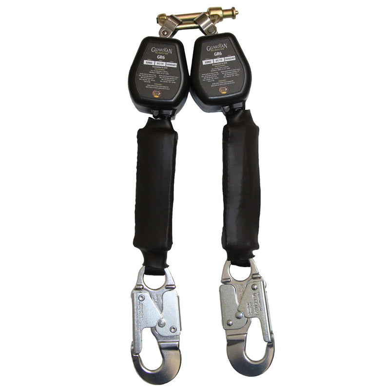 Guardian GR6 Dual Leg Web SRL w/ Aluminum Snap Hooks - 6 ft.