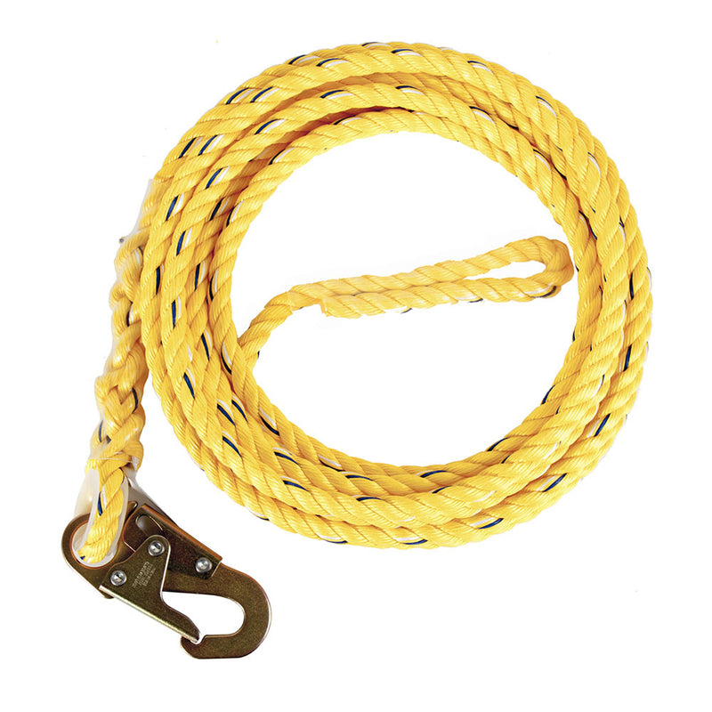 Guardian Fall Protection 01360 VL58-100 Standard 5/8 inch Thick Rope with Snaphook End 100-Foot