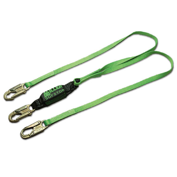 Miller HP Shock Absorbing Lanyard-Snap Hooks-Double Leg