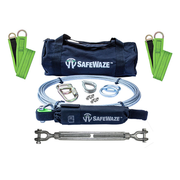 SafeWaze 2-Person Cable Horizontal Lifeline Kit
