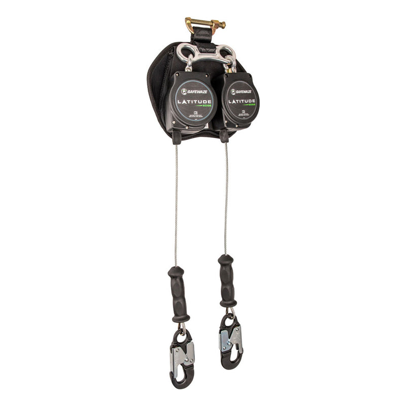 Safewaze Latitude Edge Dual Leg Leading Edge Retractable w/ Aluminum Snap Hooks  - 11 ft.