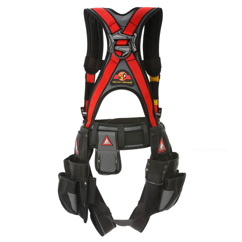 Super Anchor Deluxe Tool Bag Harness - Red/Back