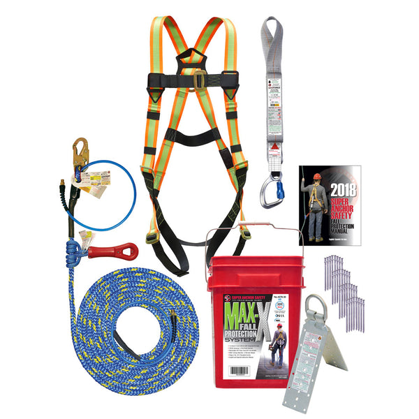 Super Anchor X-Line Fall Protection Kit w/ Super Grab